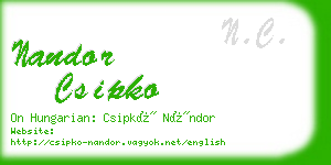 nandor csipko business card